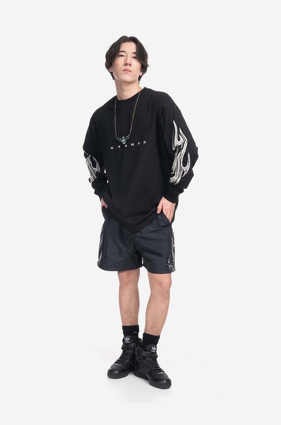 STAMPD cotton longsleeve top SLA.M3102LT black SS23