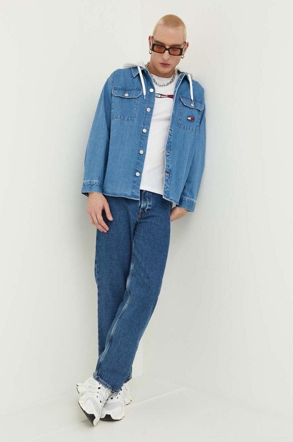 Tommy Jeans pamut póló DM0DM13509.PPYX fehér SS24