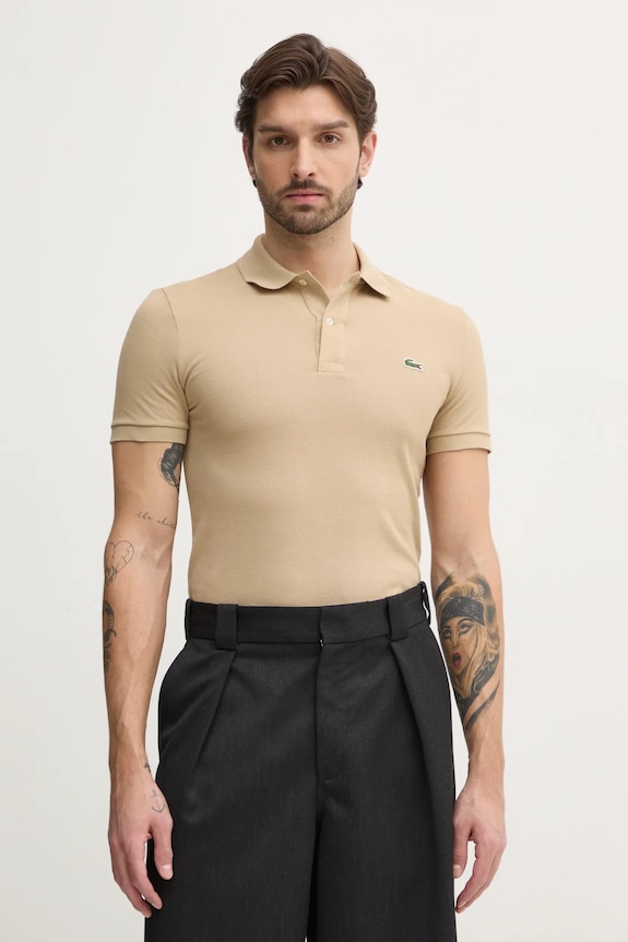 Clothing Lacoste cotton polo shirt Lacoste Pique Polo Shirt PH4012 02S PH4012.02S beige