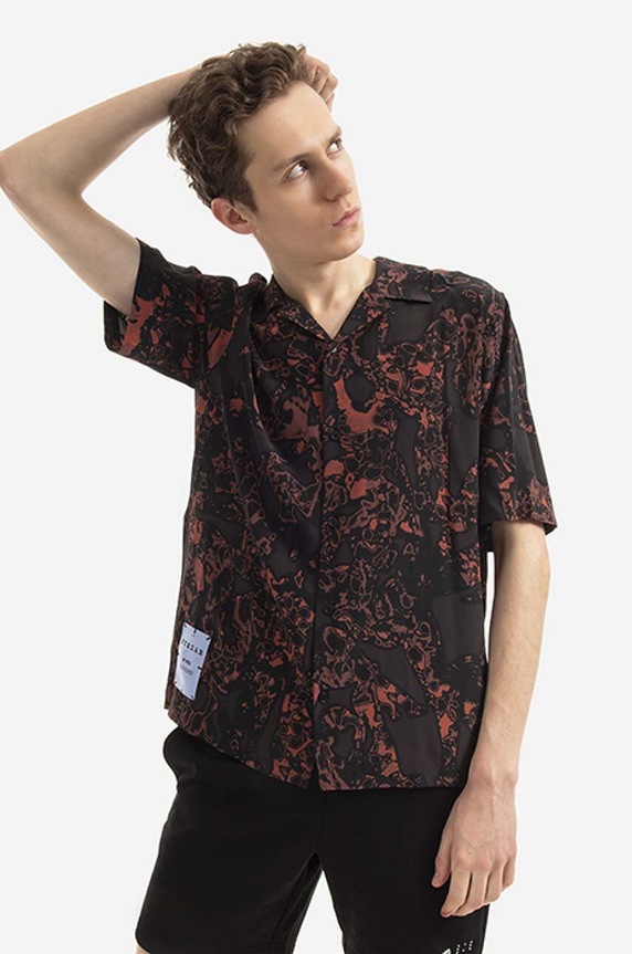 MCQ silk shirt silk brown 679244RSB061003