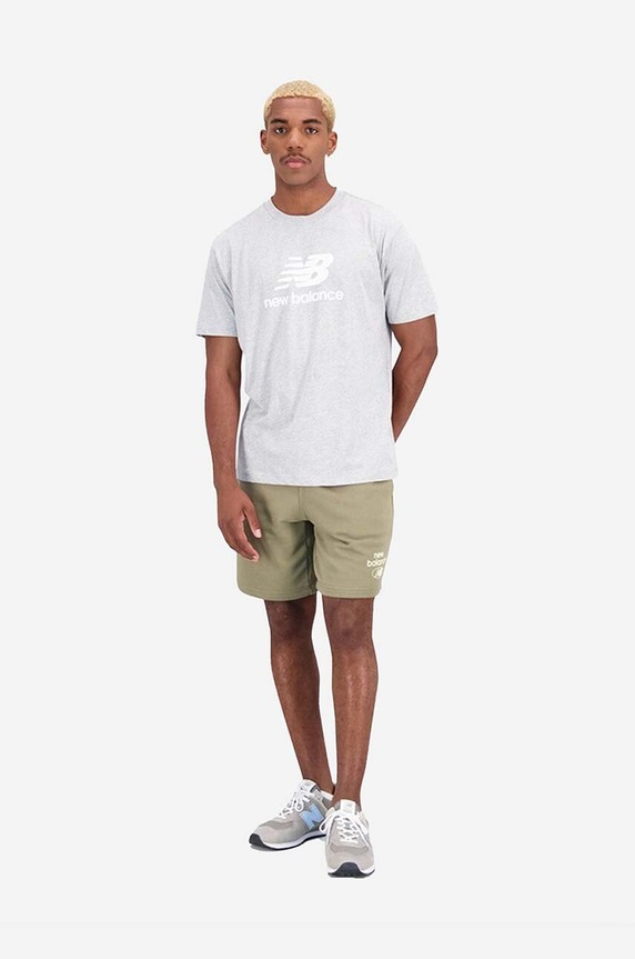 Tričko New Balance potlač sivá MT31541AG