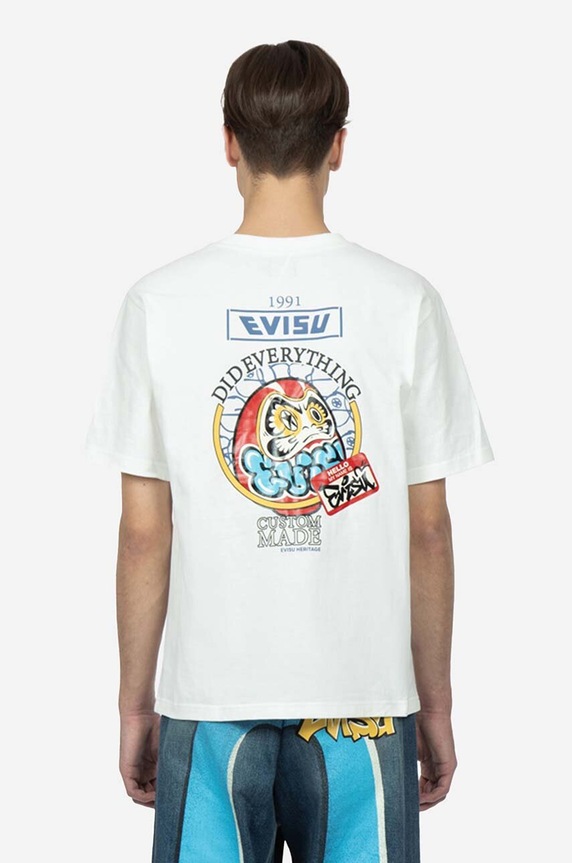 Evisu cotton t-shirt white 2ESHTM3TS516XXCT