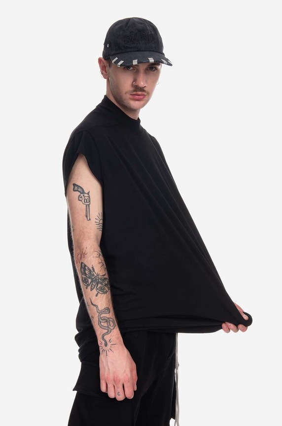 Rick Owens cotton T-shirt Knit Jumbo DU01C6170.RN.BLACK black SS23