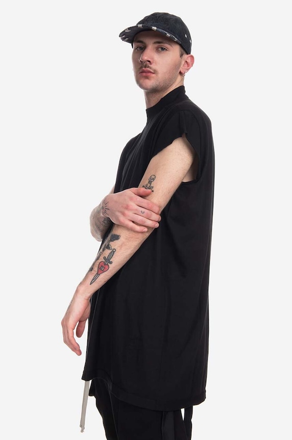 Rick Owens cotton T-shirt Knit Jumbo DU01C6170.RN.BLACK black