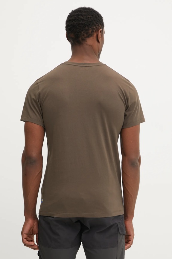 Îmbrăcăminte Fjallraven tricou din bumbac F87220.633 maro