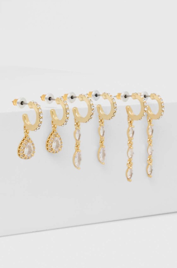 Aldo kolczyki JAVENDERIEL 3-pack cyrkonia złoty JAVENDERIEL.972