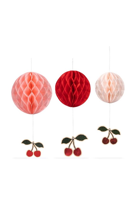 Konges Sløjd set di accessori per il compleanno KS101149 rosso