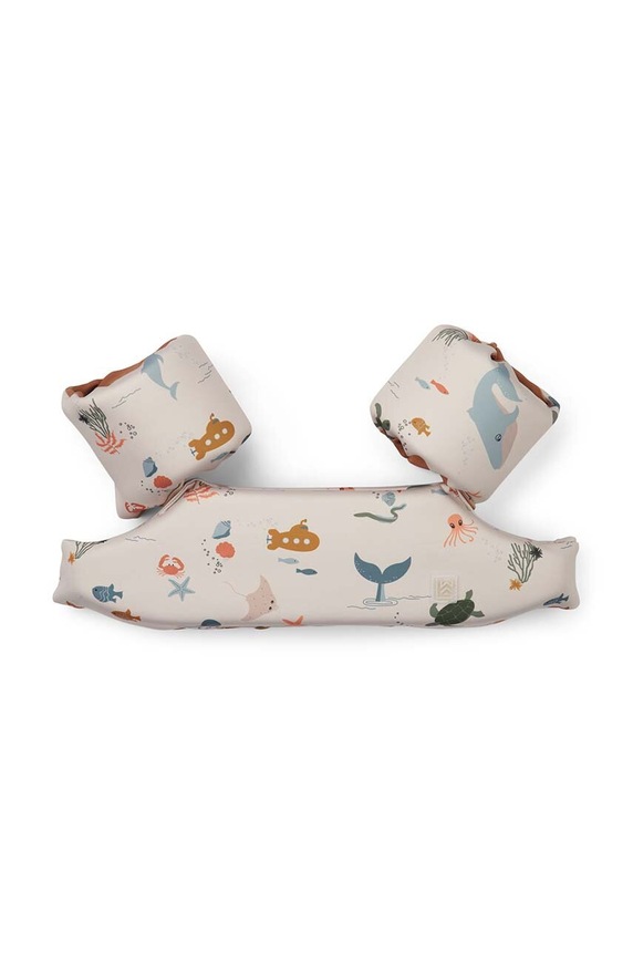 Liewood colac de spumă Darko Printed Swim Belt LW19374 alb SS24