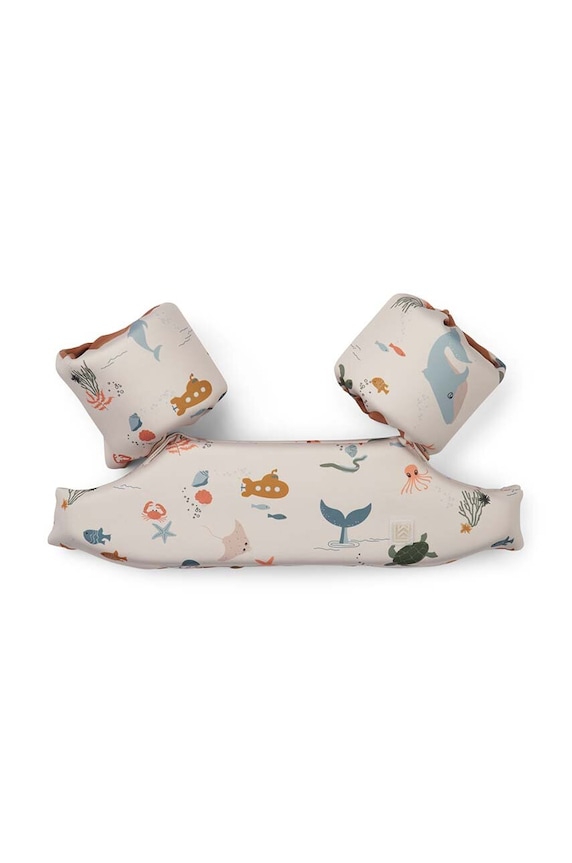 Liewood colac de spumă Darko Printed Swim Belt LW19374 alb SS24