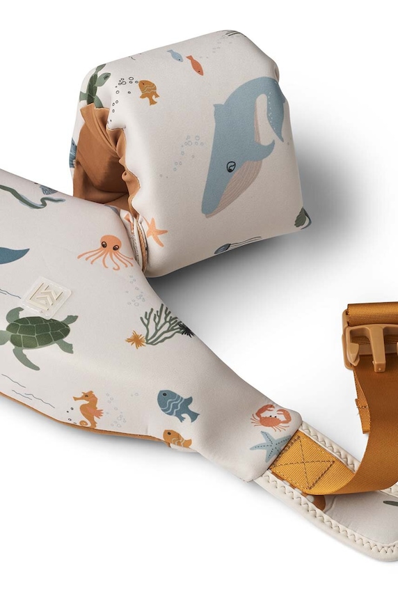 Liewood colac de spumă Darko Printed Swim Belt alb LW19374