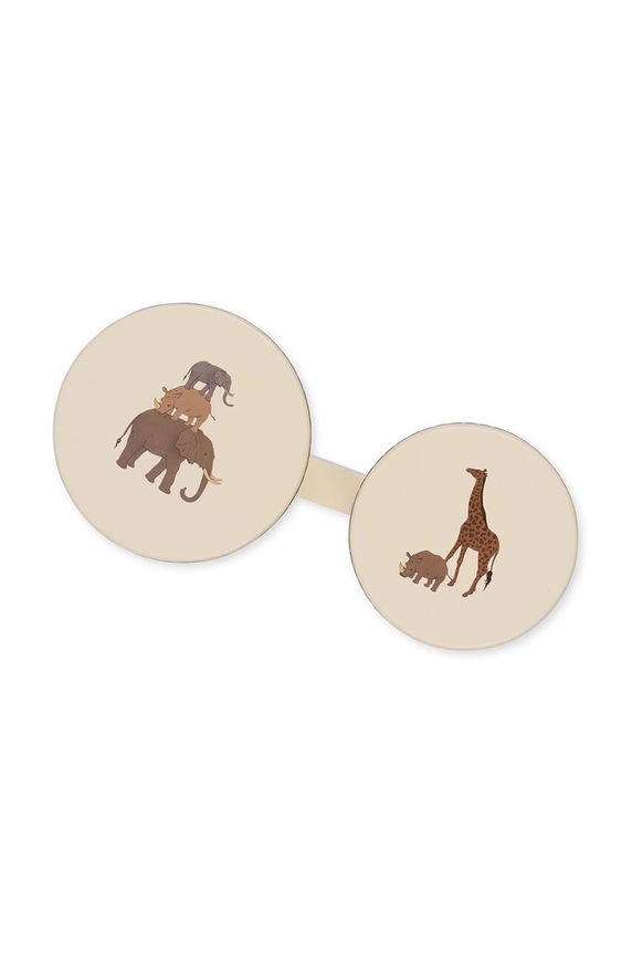 Chłopiec Konges Sløjd bębenek drewniany KS101109 beżowy