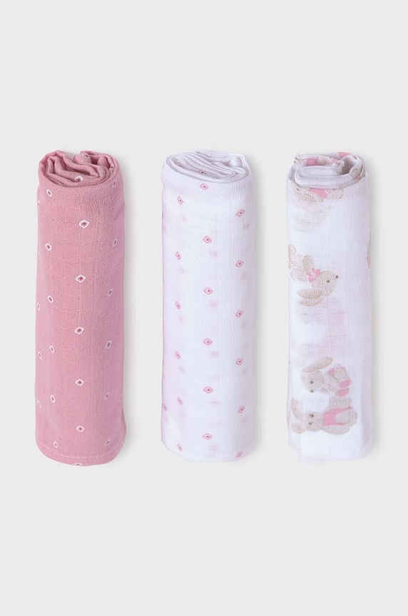 Mayoral Newborn pieluszka niemowlęca 3-pack Produkt niemowlęcy różowy 19402.1B.Newborn.PPYH