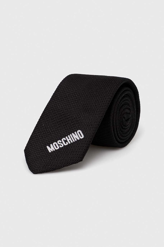 Μεταξωτή γραβάτα Moschino μαύρο M5662.55058