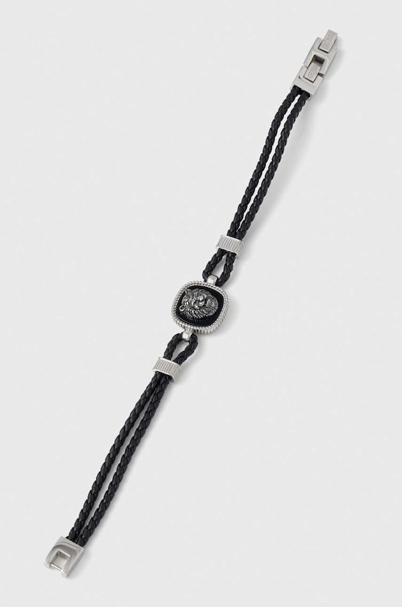 Guess braccialetto vera pelle argento JUMB04.005JW