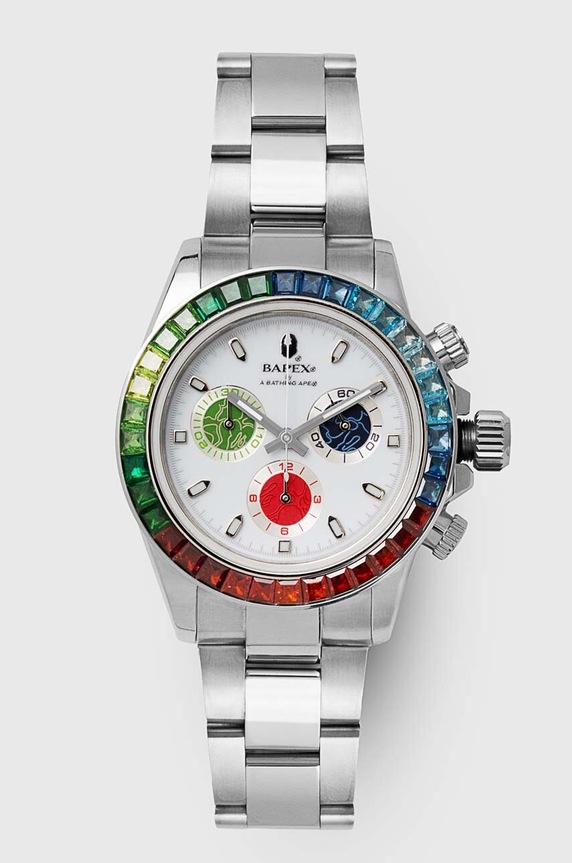 A Bathing Ape watch 30Th Anniversary Type 4 Bapex silver 1J70187001