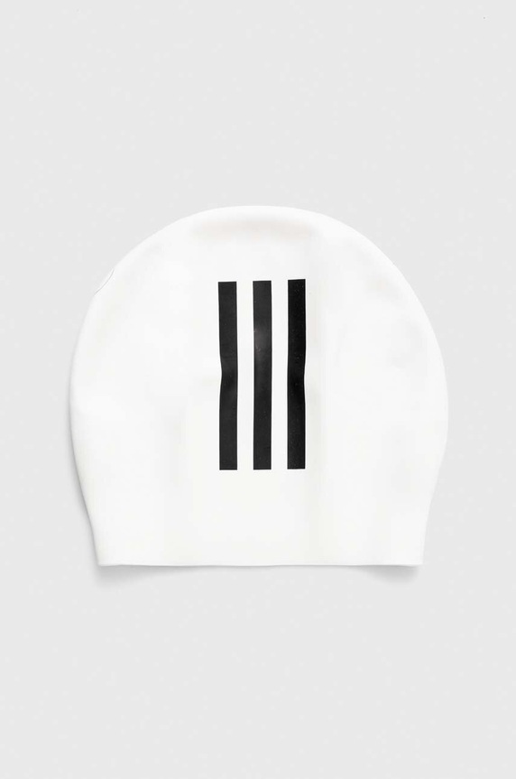 Plavecká čiapka adidas Performance 3-Stripes IU1902 biela SS24