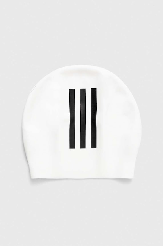 Plavecká čiapka adidas Performance 3-Stripes IU1902 biela SS24