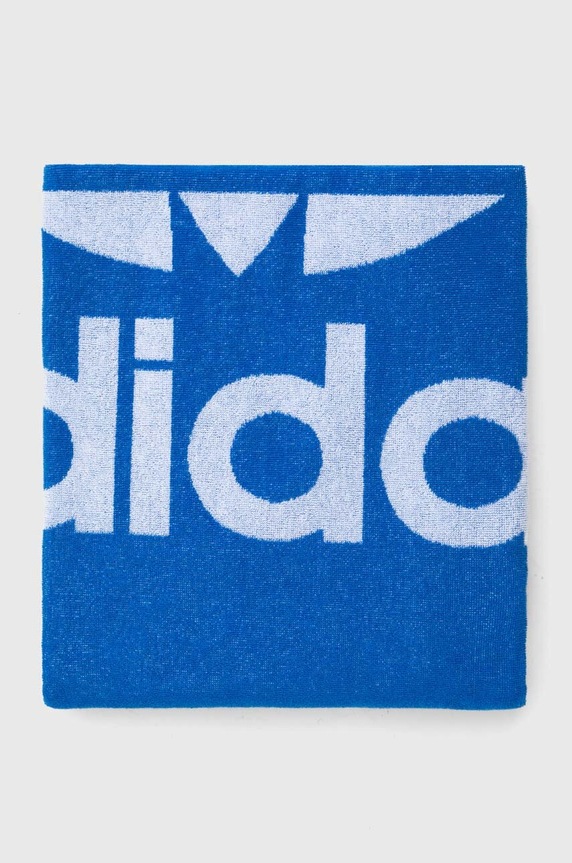 Bavlněný ručník adidas Originals 100x170 cm IT7107 modrá AW24