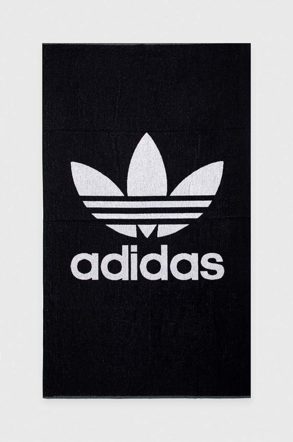 Βαμβακερή πετσέτα adidas Originals μαύρο IT7108