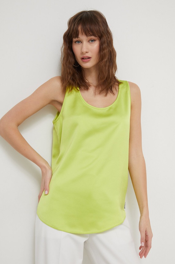 HUGO bluză uni verde 50509446