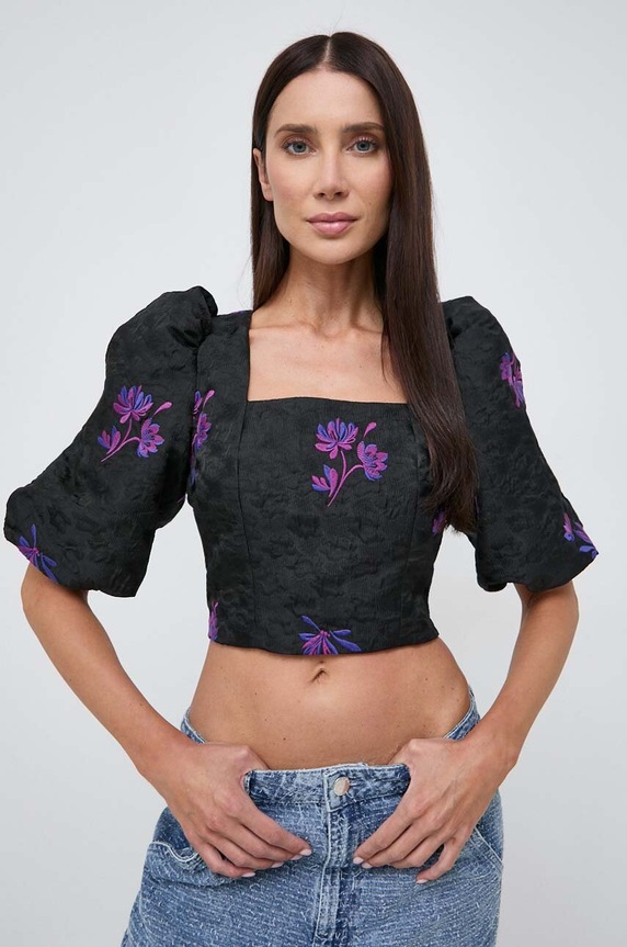 Blúzka Custommade Saia slim čierna 999442258