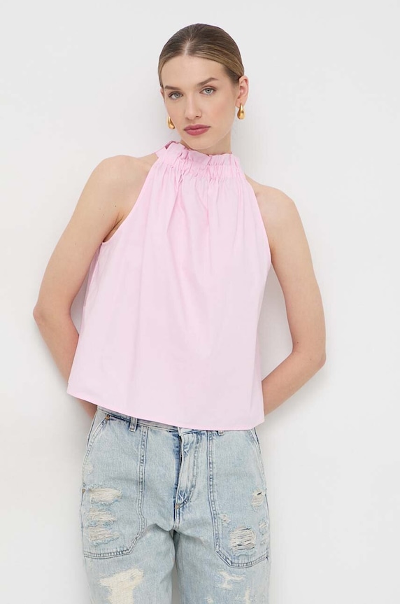 Pinko bluzka bawełniana różowy 100895.A19U