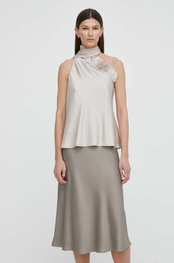 Bruuns Bazaar bluzka AcaciaBBSusie top regular beżowy BBW3902