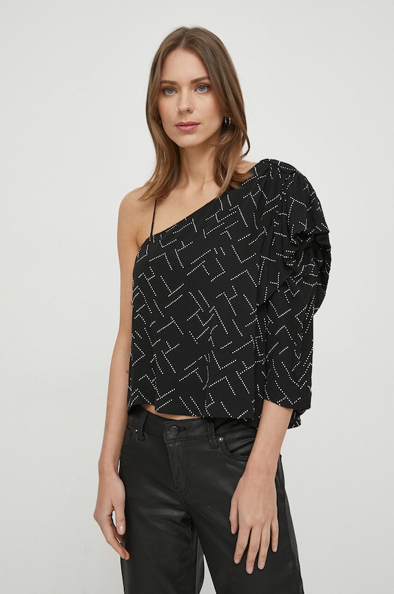 Pepe Jeans bluza imprimeu negru PL304723