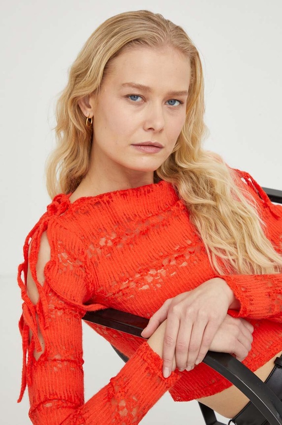 Bluza Won Hundred bez uzorka crvena 2720.14223