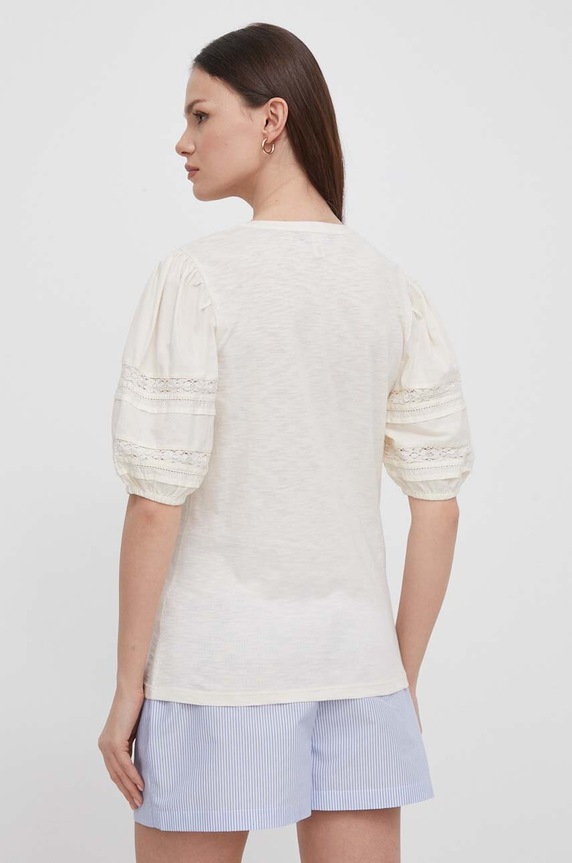 Odzież Lauren Ralph Lauren bluzka bawełniana 200933282 beżowy