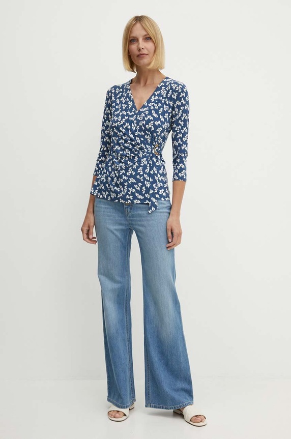 Блузка Lauren Ralph Lauren 200933357 голубой SS24
