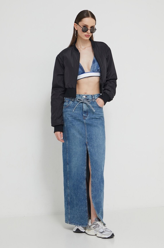 HUGO Blue top jeansowy 50515763 niebieski SS24