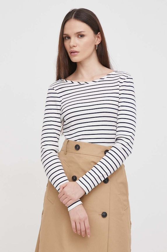 Majica dugih rukava Barbour bijela LML0856