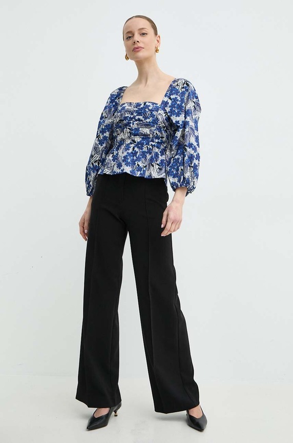 Bavlnená blúzka Weekend Max Mara 2415161042600 modrá SS24
