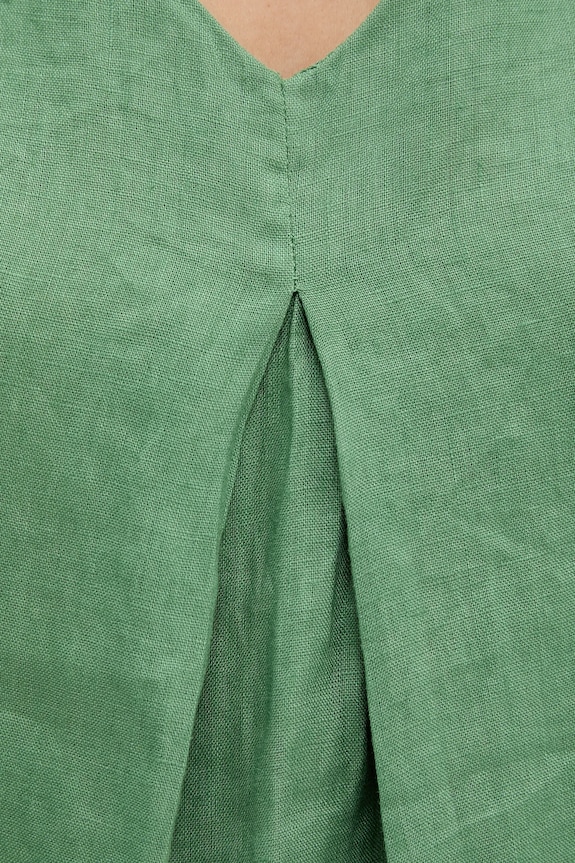 Lanena bluza United Colors of Benetton 5BMLDQ06W zelena