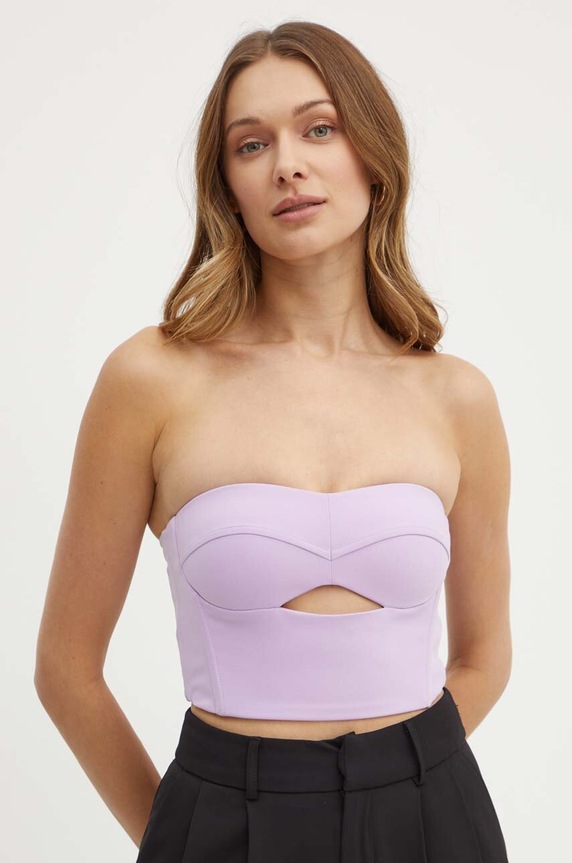 Patrizia Pepe top ujjatlan lila 2C1545.A049