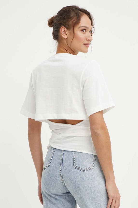 Odzież Sisley t-shirt bawełniany 3B4BL105G beżowy