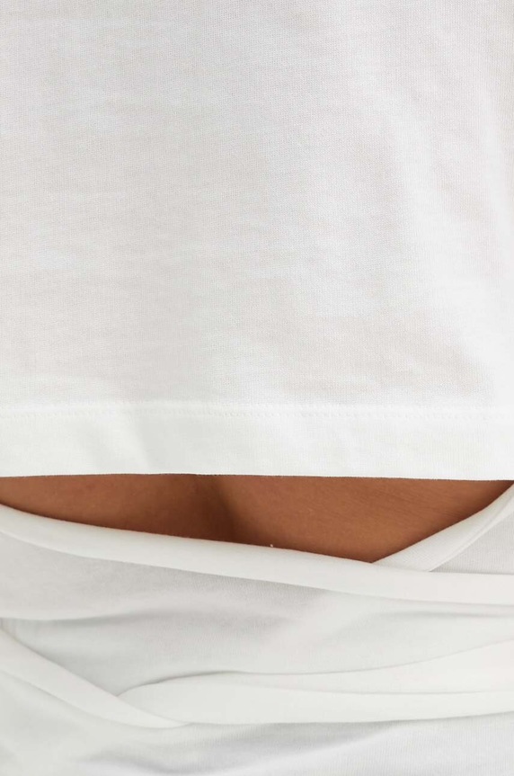 Sisley t-shirt bawełniany 3B4BL105G beżowy