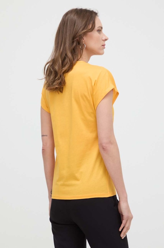 Marella t-shirt bawełniany 2413941022200 pomarańczowy SS24