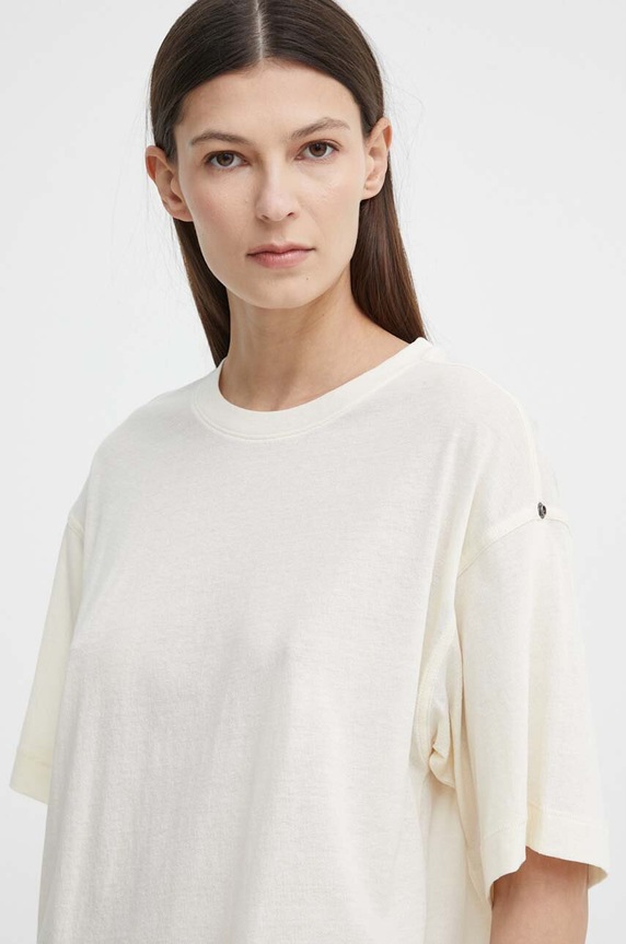 Pamučna majica G-Star D24504.C954 bež SS24