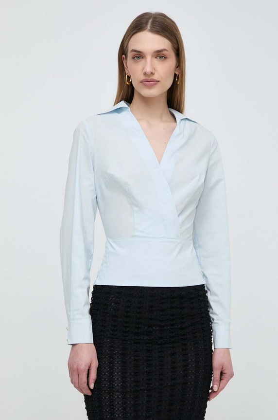 Marciano by Guess bluză din bumbac CORINNE uni albastru 4GGH04.9869Z