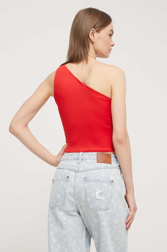 Odzież Tommy Jeans top DW0DW17898 czerwony
