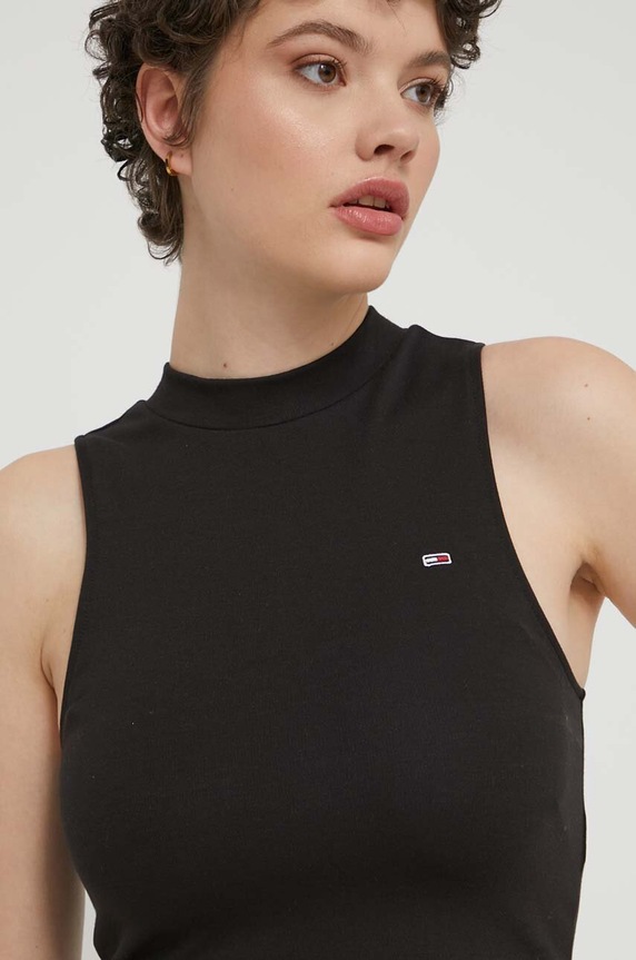 Top Tommy Jeans černá DW0DW17985