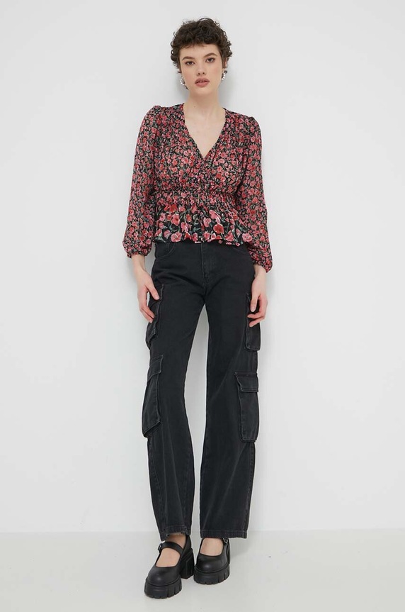 Πουκάμισο Desigual ZOÉ 24SWBW17 μαύρο SS24