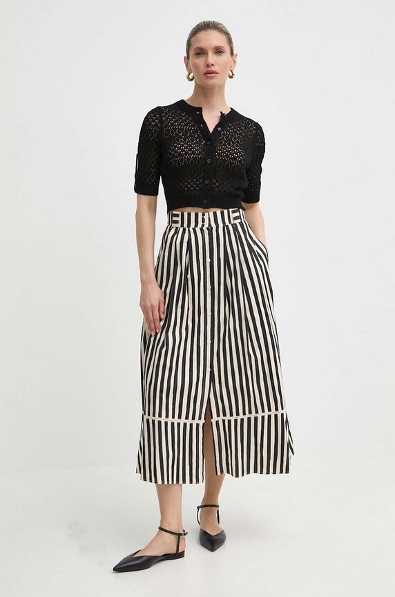MAX&Co. kardigan bawełniany 2416371014200 czarny SS24
