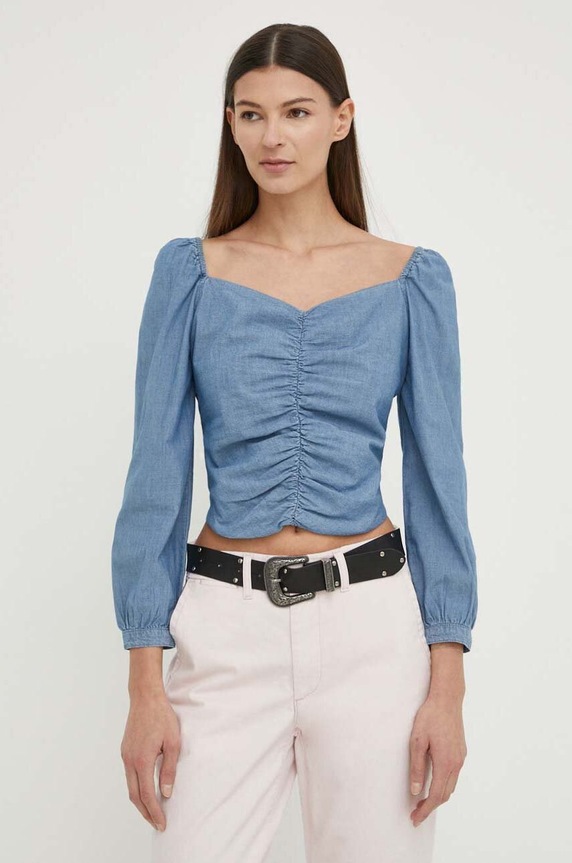 Levi's bluzka jeansowa bawełna niebieski A7424