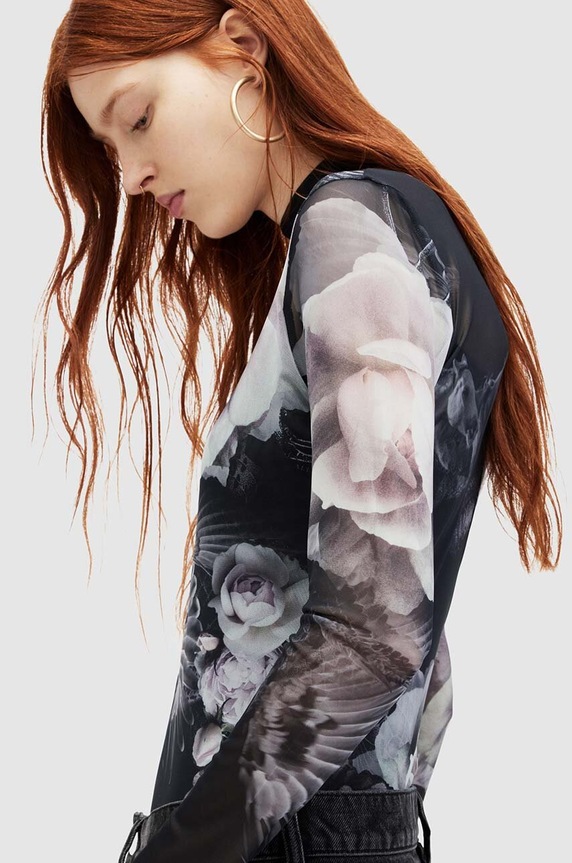 AllSaints felső ELIA VALLEY WM598Z fekete SS25