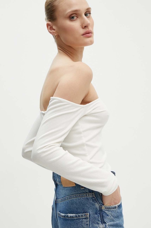 Bruuns Bazaar longsleeve LuteaBBCelisa top beżowy BBW3978