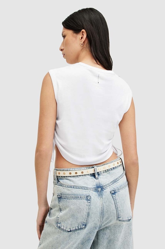 AllSaints bluzka bawełniana SONNY TANK biały W025JA