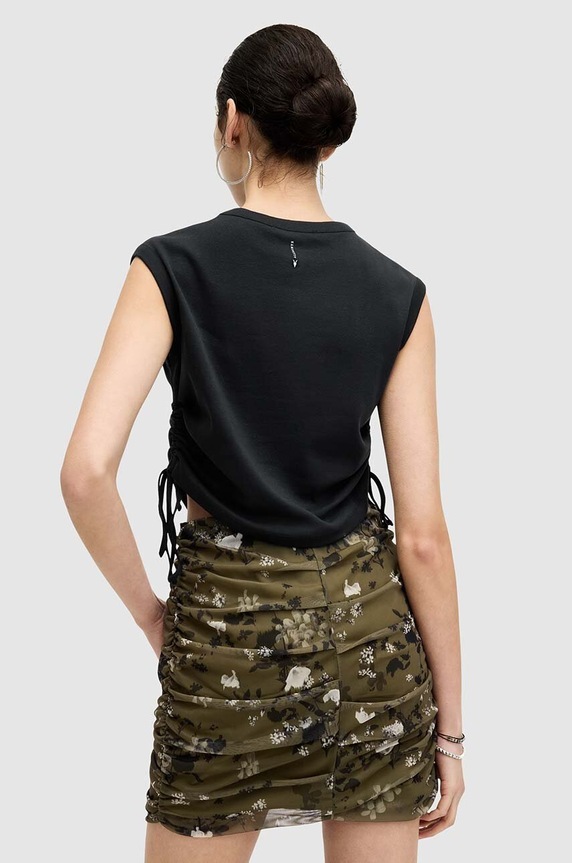 Bavlněná halenka AllSaints SONNY TANK černá W025JA